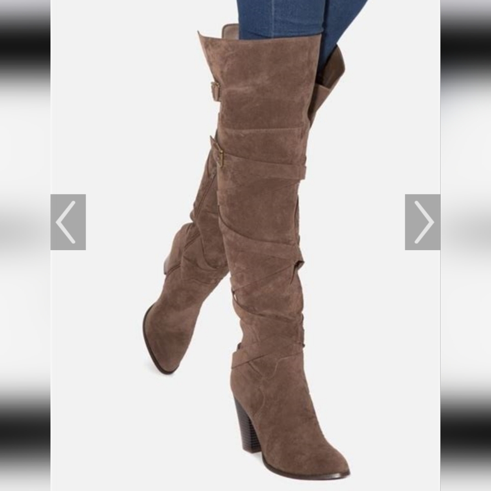 Dark Taupe Knee-High Boots
